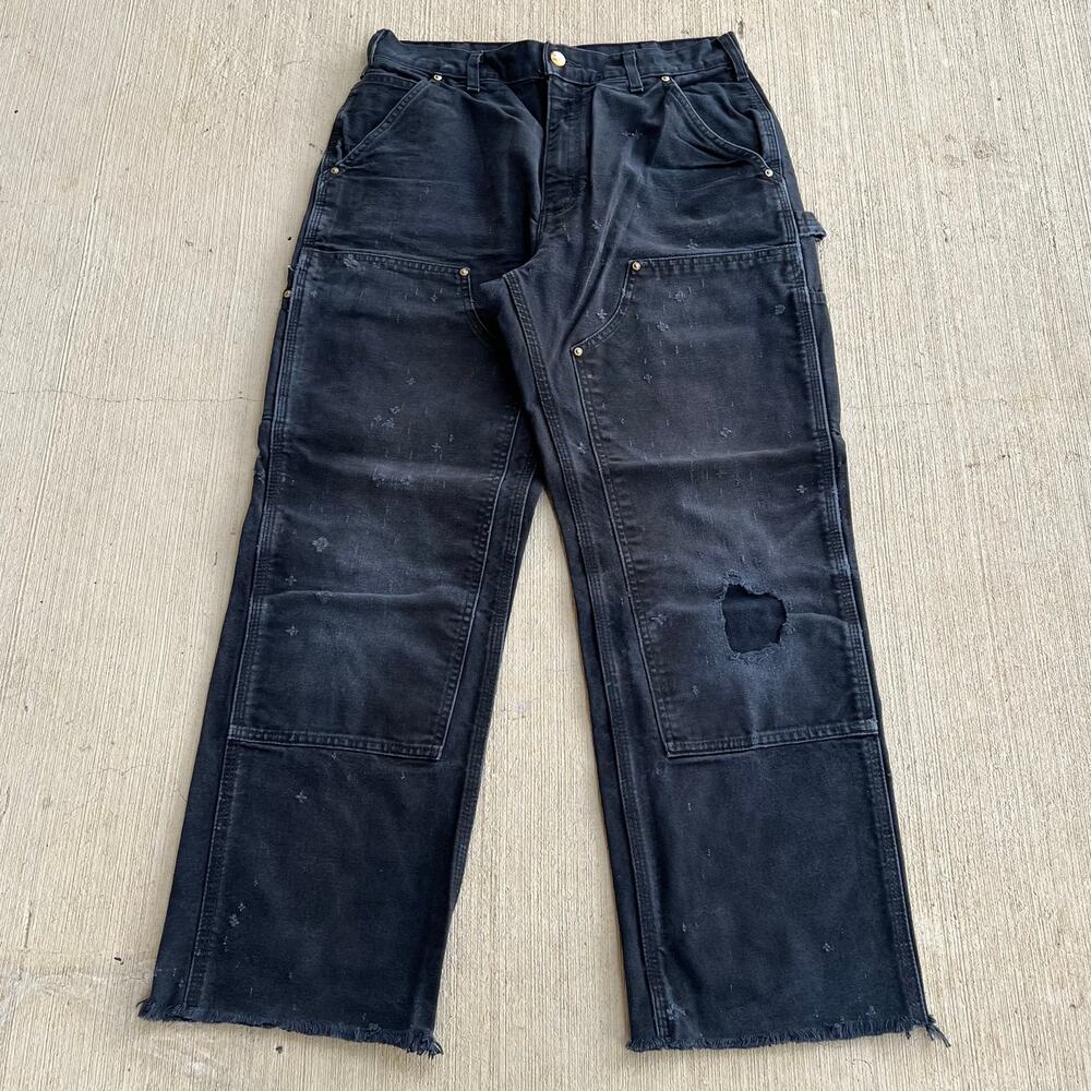 Carhartt black double knee work wear carpenter pants